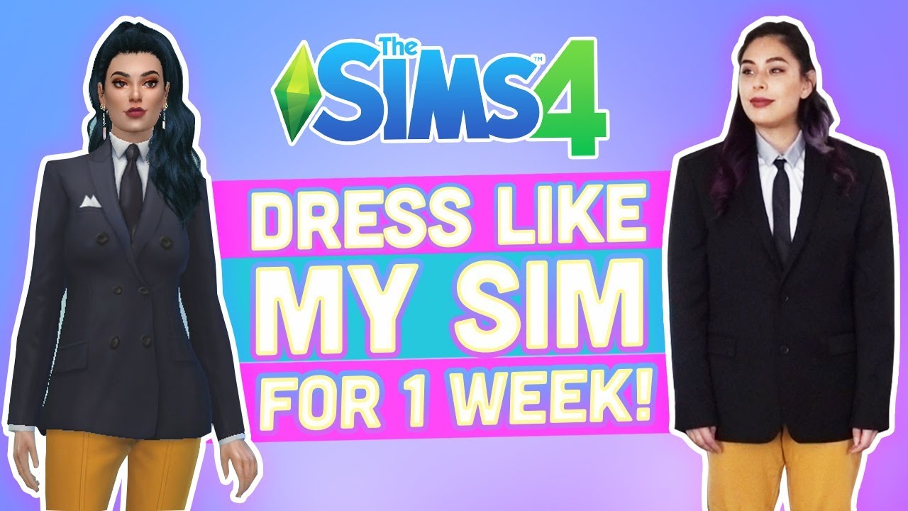 Dressing Like My Sim For 1 WEEK Challenge!