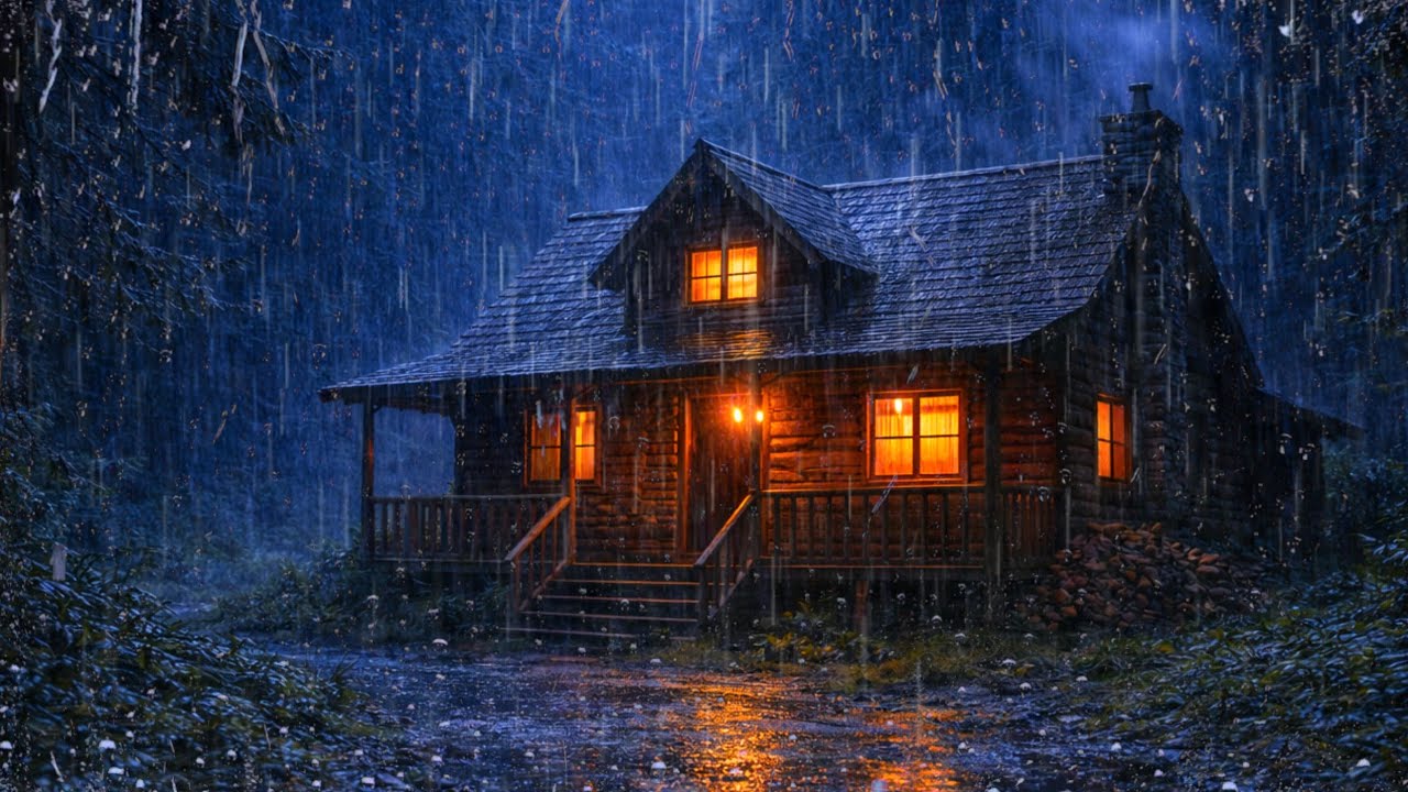 Relaxing Sleep with Heavy Rain Sounds - Relaxing Rain Sounds for Insomnia Relief