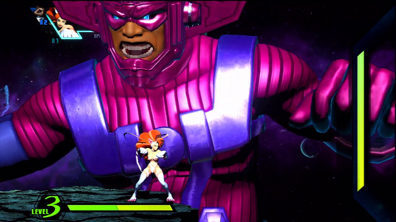 Ultimate Marvel vs Capcom 3- Galactus mode!!!