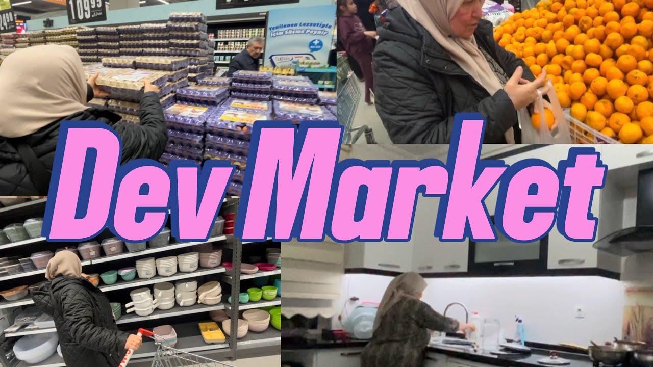 Market Alışverişimizi Yaptık✅Nasıl Acıkmışız😍Neler Hazırladık💯