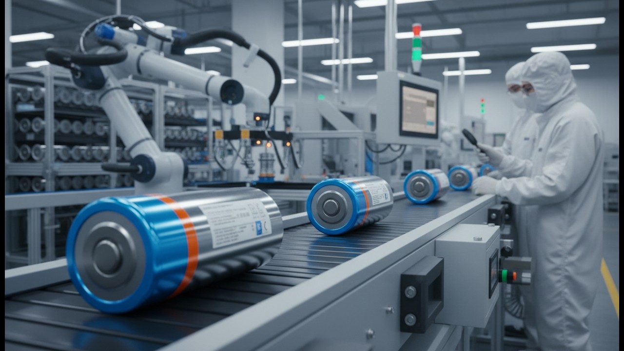 ⚡ Inside a Lithium Battery Factory: How High-Tech Batteries Are Made!