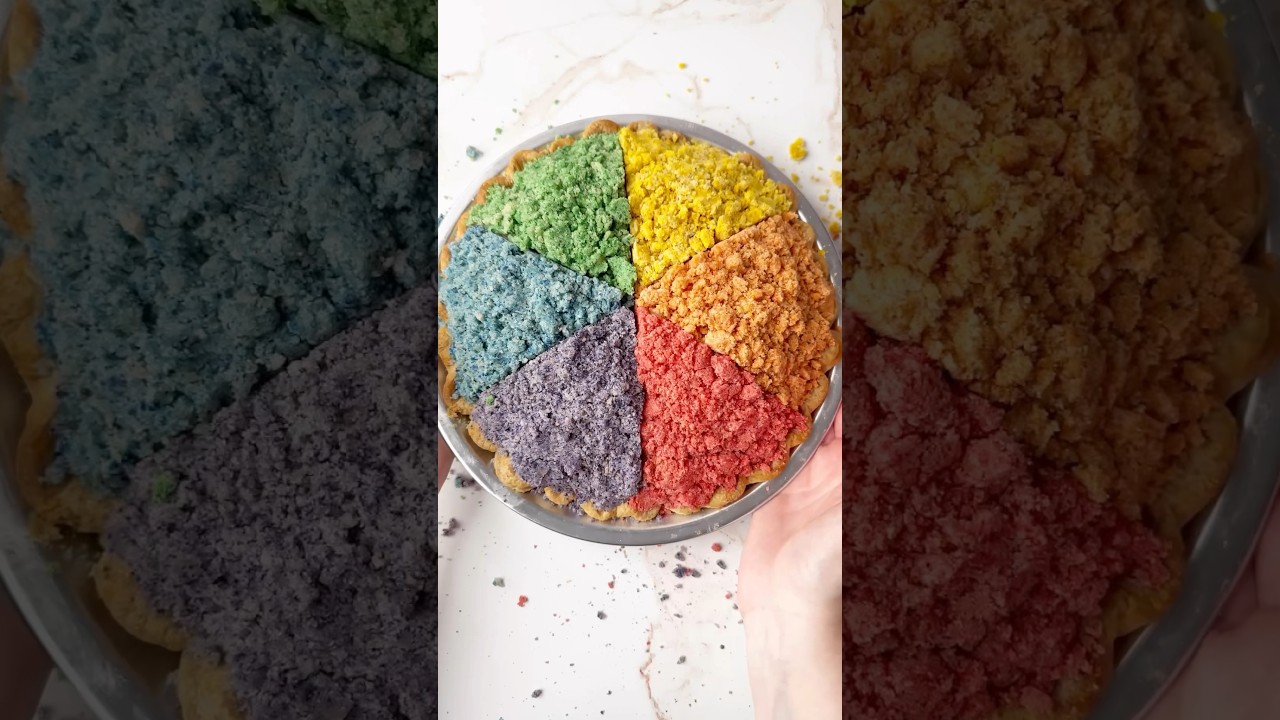 I&rsquo;m bi and made a pie! Rainbow bi apple pie 🌈 #applepie #pie #cinnamon #pridebaking