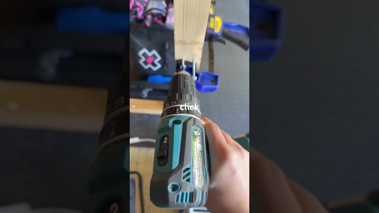 Bodging together a blue roll holder for the workshop #bikemechanic #diybike #workshopdiy