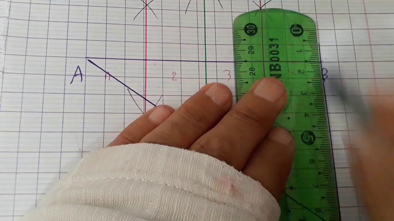تقسيم قطعة مستقيم بالاعتماد على نظرية طالس 9 اساسي