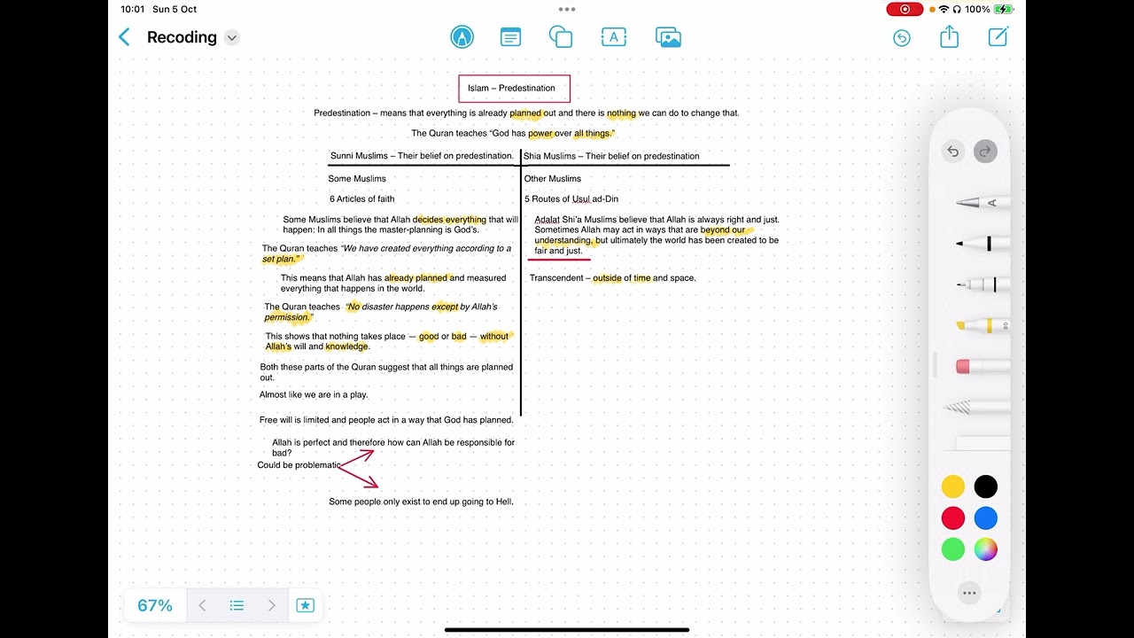 AQA RS GCSE Islam - predestination