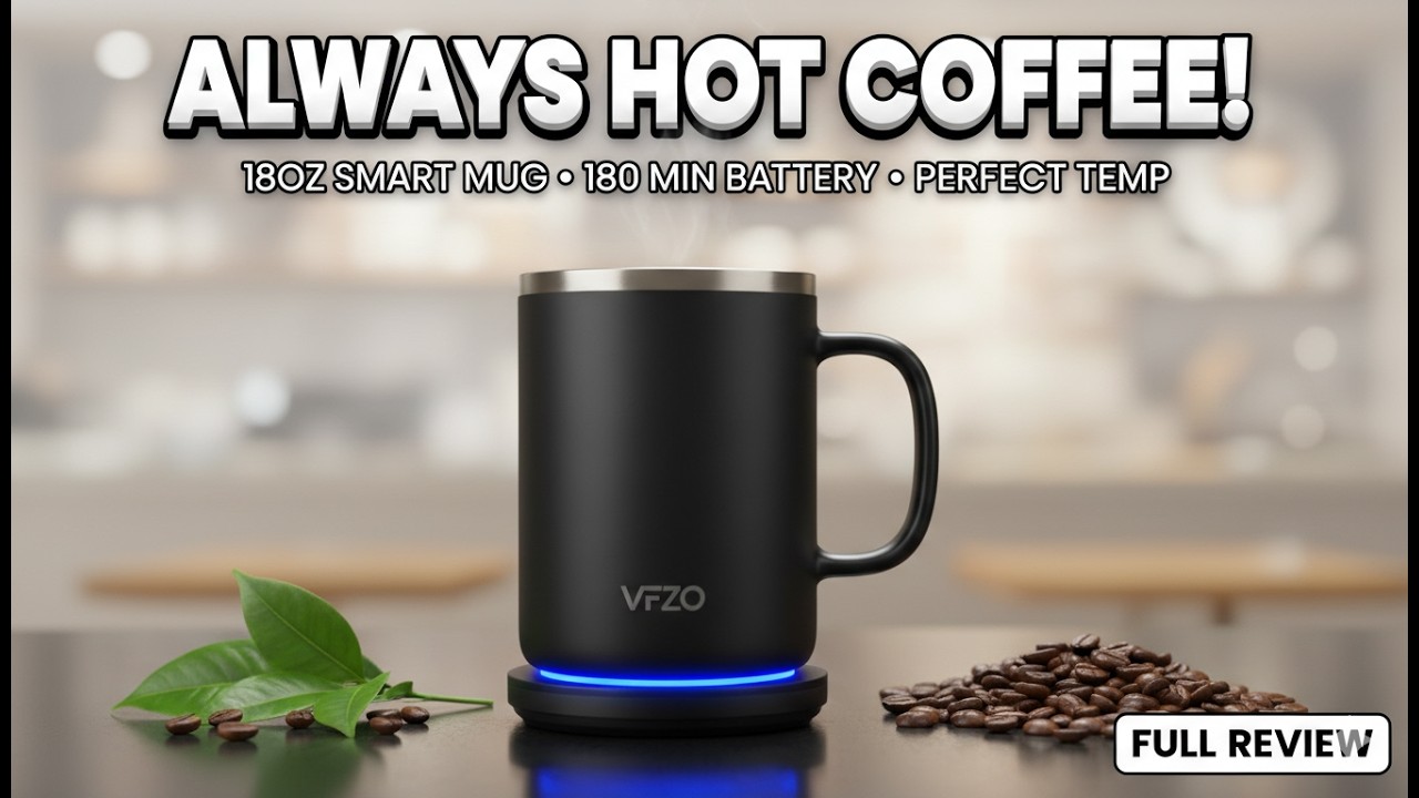 Self Heating Coffee Mug Review – 18oz Smart Mug with 180 Min Battery Life