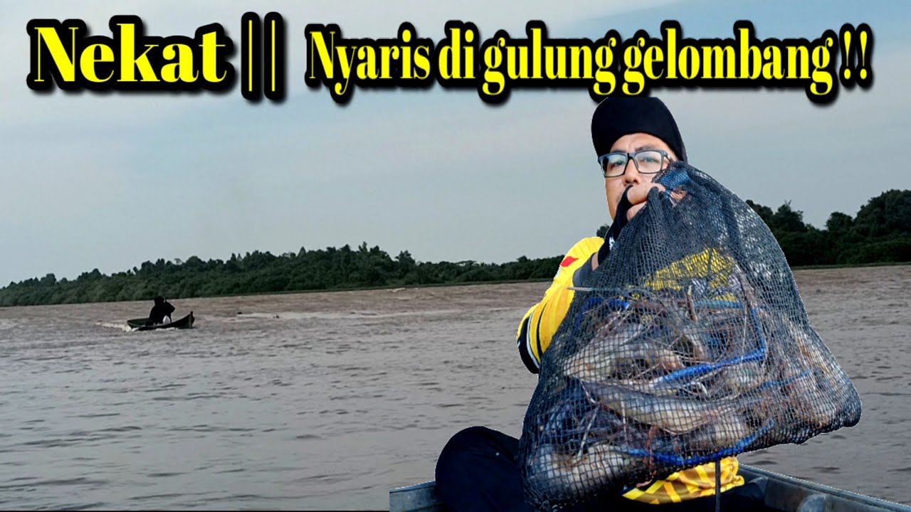 UDANG GALAH KELAPARAN‼️NEKAT MANCING WALAU SEHARIAN DIHAJAR GELOMBANG || Mancing udang galah