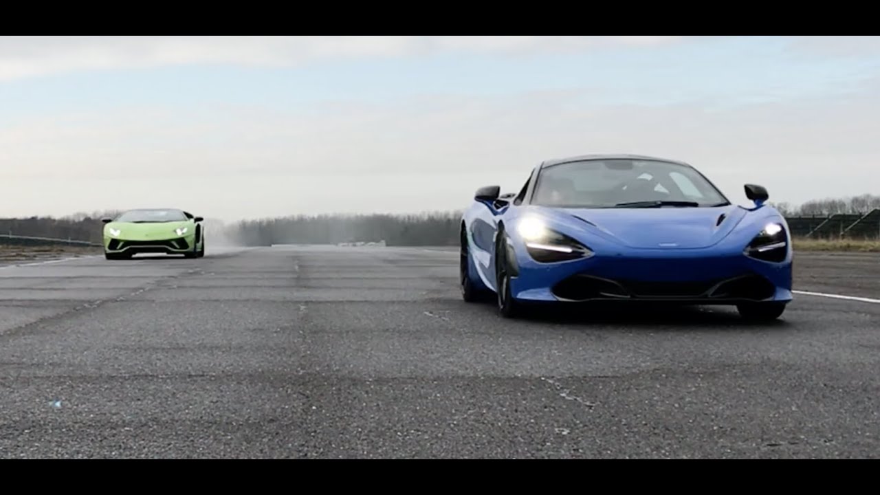 McLaren 720s Vs Lamborghini Aventador S race 200mph Everyman Racing
