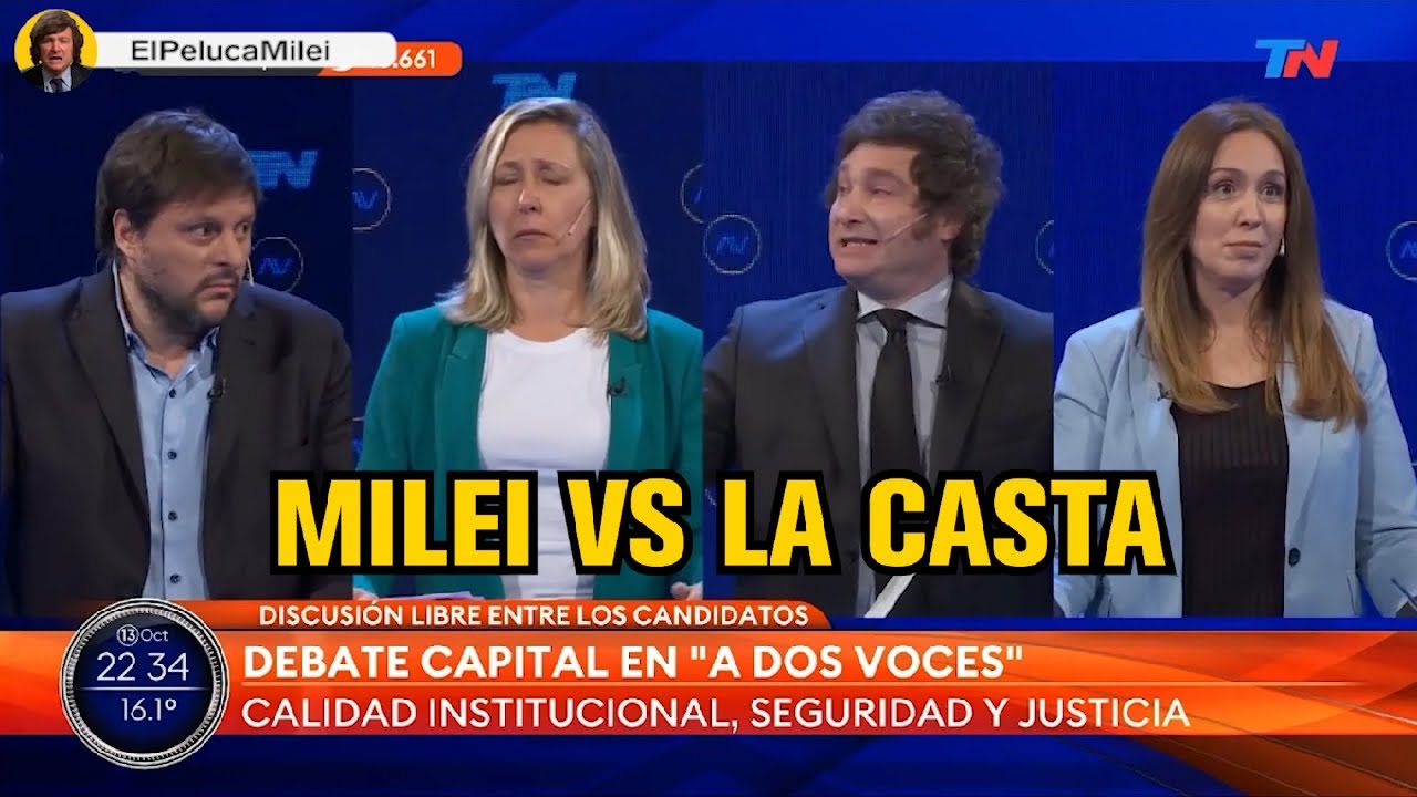MILEI CONTRA TODOS EN EL DEBATE 13/10/2021