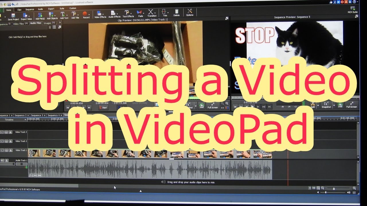 Splitting a Video in VideoPad