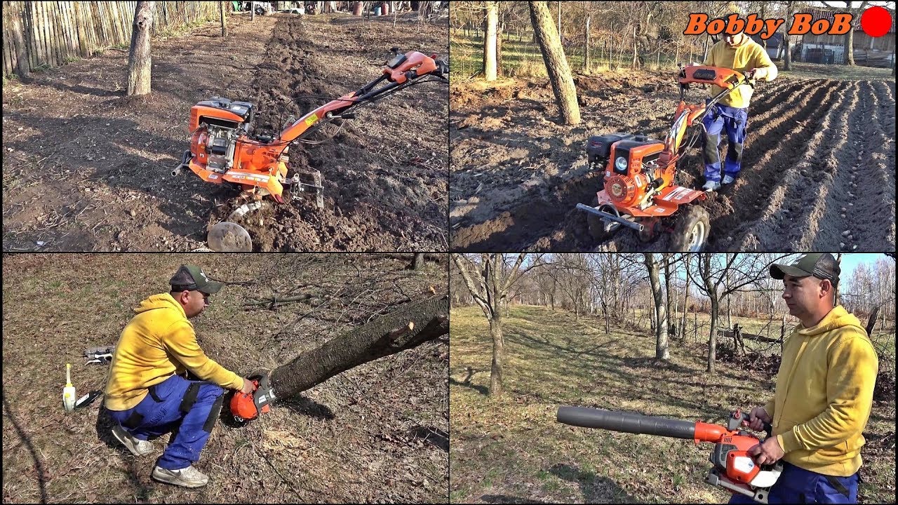 Ruris 751Ks + Husqvarna T435 + Husqvarna 525 BX - Frezat, pus de cartofi, curatat gradina...