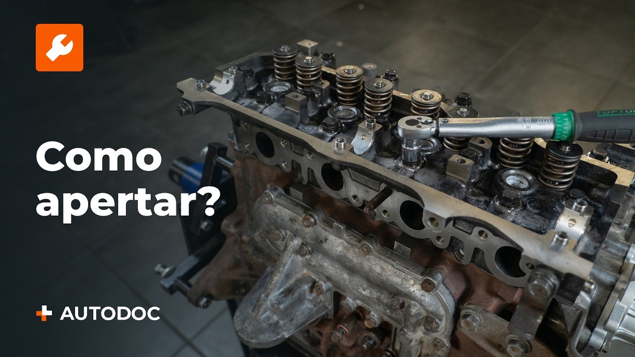 Como apertar os parafusos da cabeça do motor