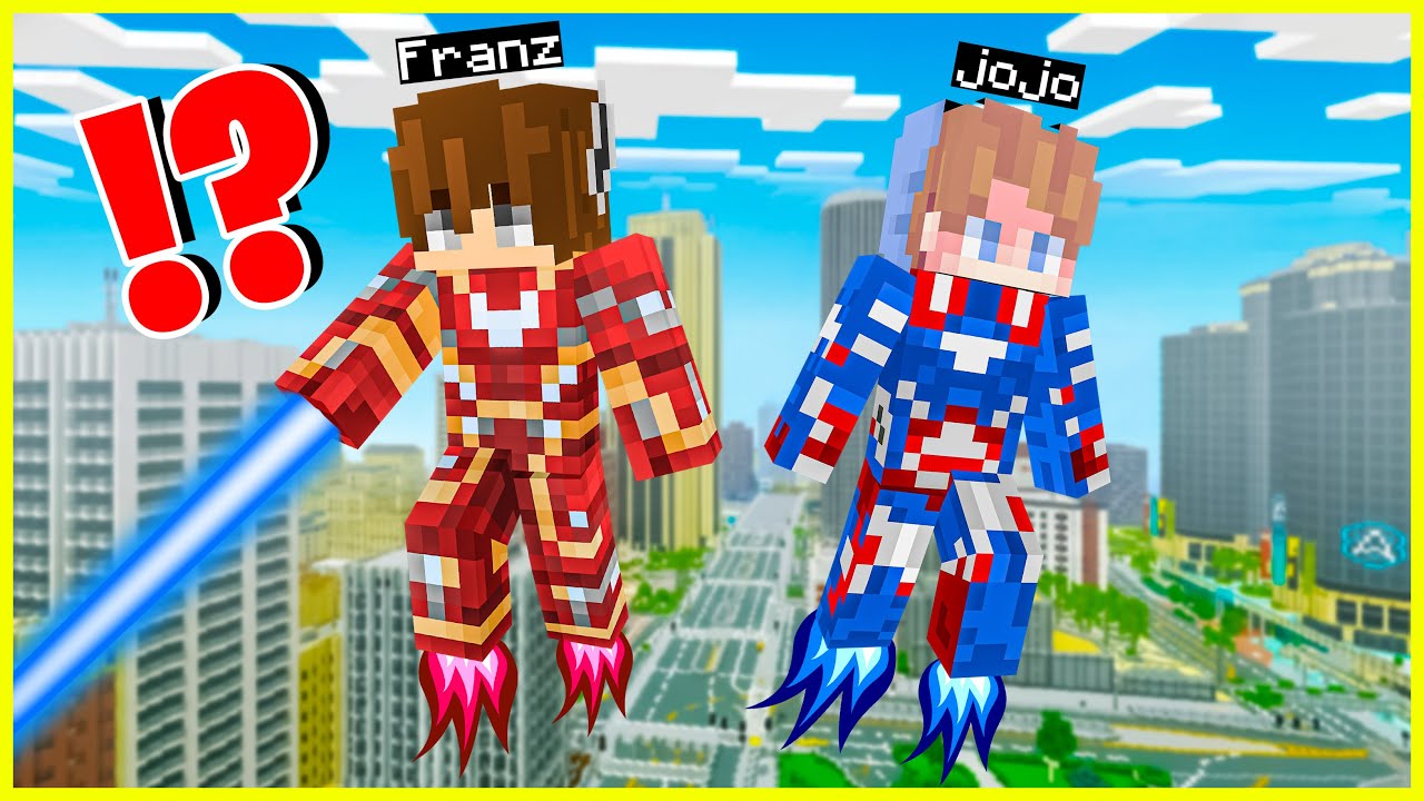 FRANZ & JOJO 24 JAM CHALLENGE MENJADI SUPER HERO IRON MAN di MINECRAFT