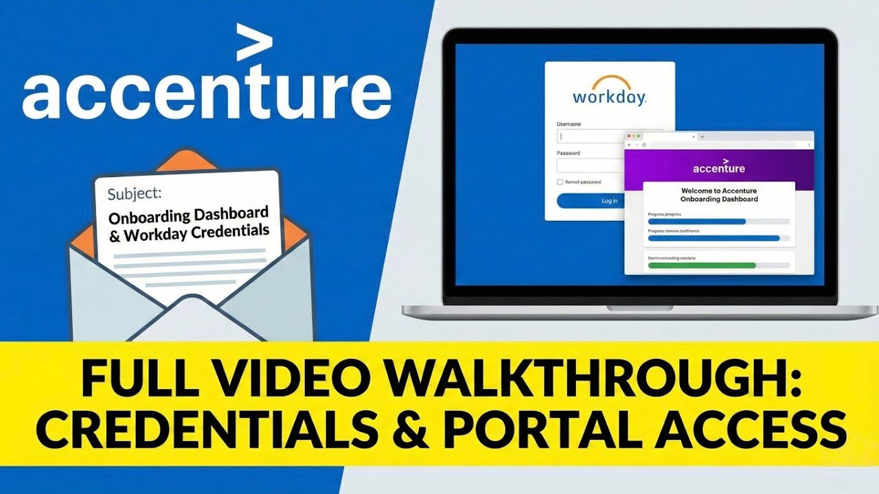 Finally Received! Accenture Workday Credentials & Onboarding Dashboard. Do THIS Immediately! #exam 