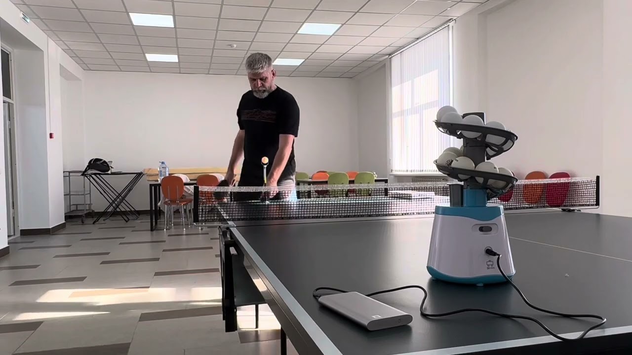 Тренажёр для настольного тенниса. Самообучение.