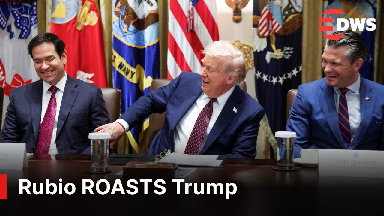 WATCH: Trump Bursts Out Laughing at Marco Rubio&rsquo;s Jokes | White House Cabinet Meeting | AC1E