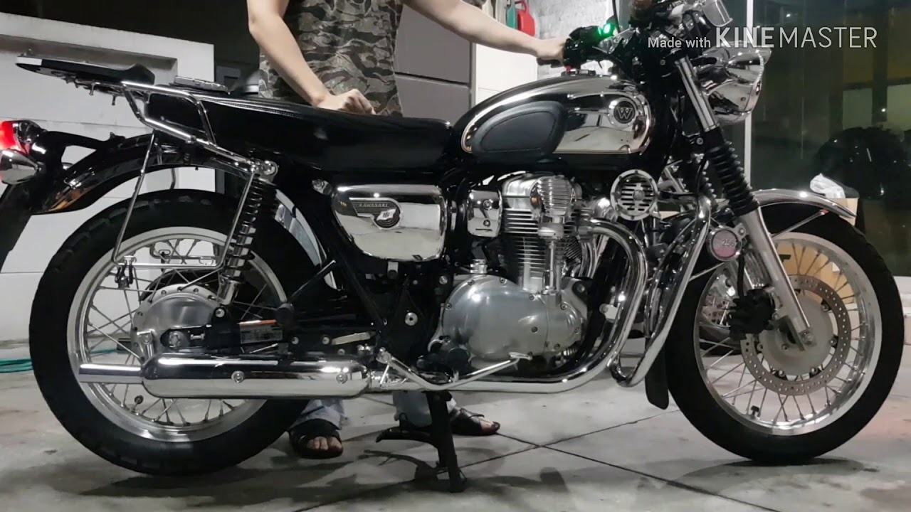 Kawasaki W800 BEET exhaust note before/after [audiophile]