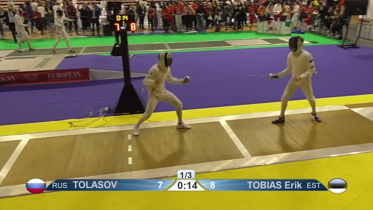 2022 350 T32 02 M E Individual NoviSad SRB ZCH YELLOW TOLASOV RUS vs TOBIAS EST