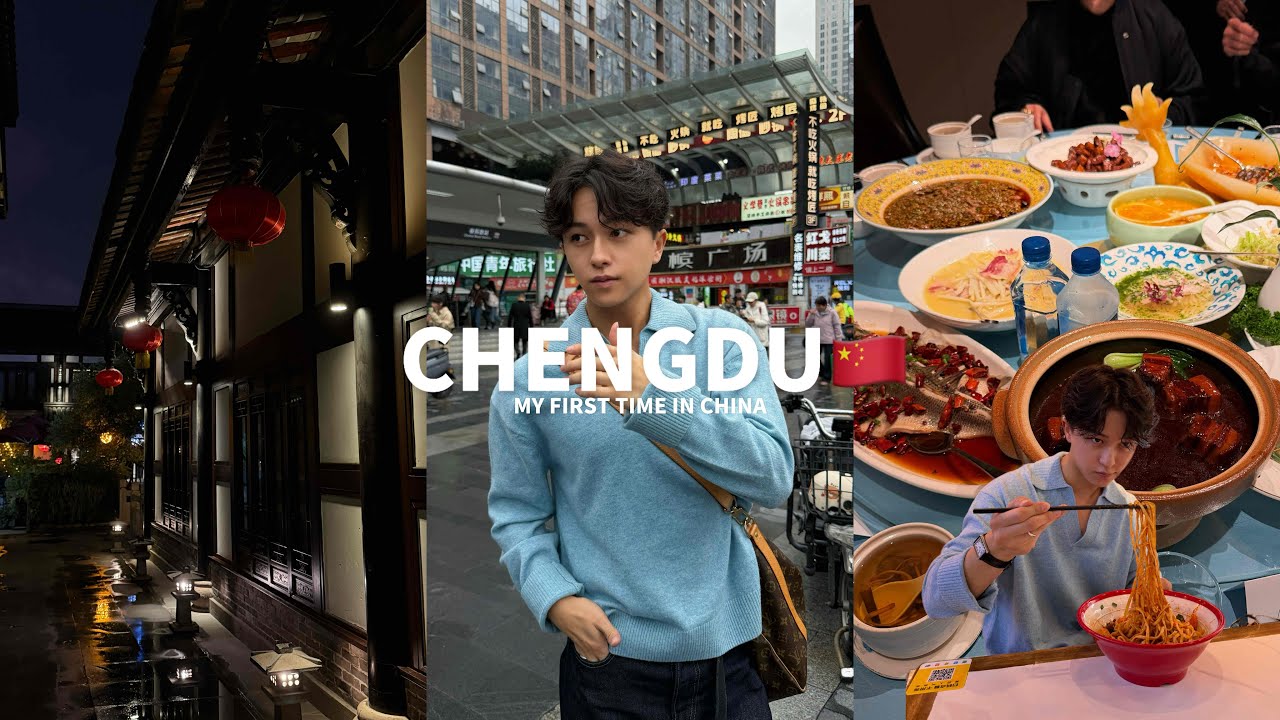 Chengdu Vlog🇨🇳 My first day in China! shopping & eat local food🍜