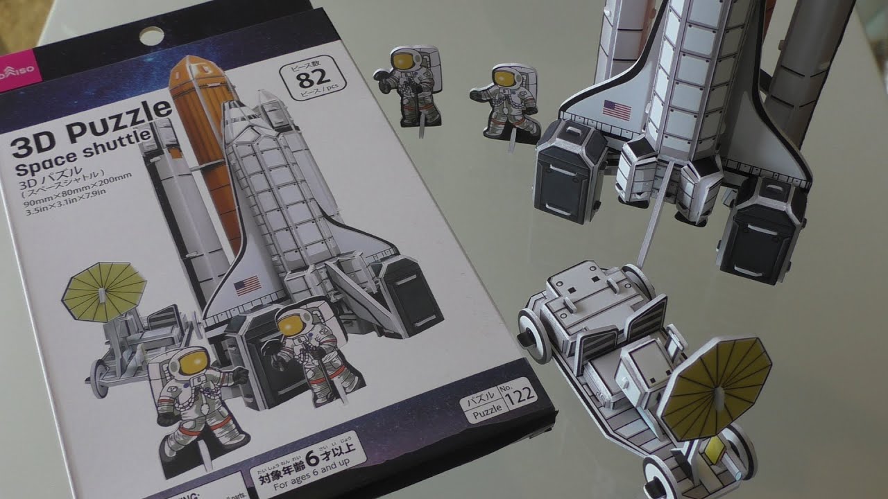 Japanese craft kits: Daiso 3D puzzle Space shuttle