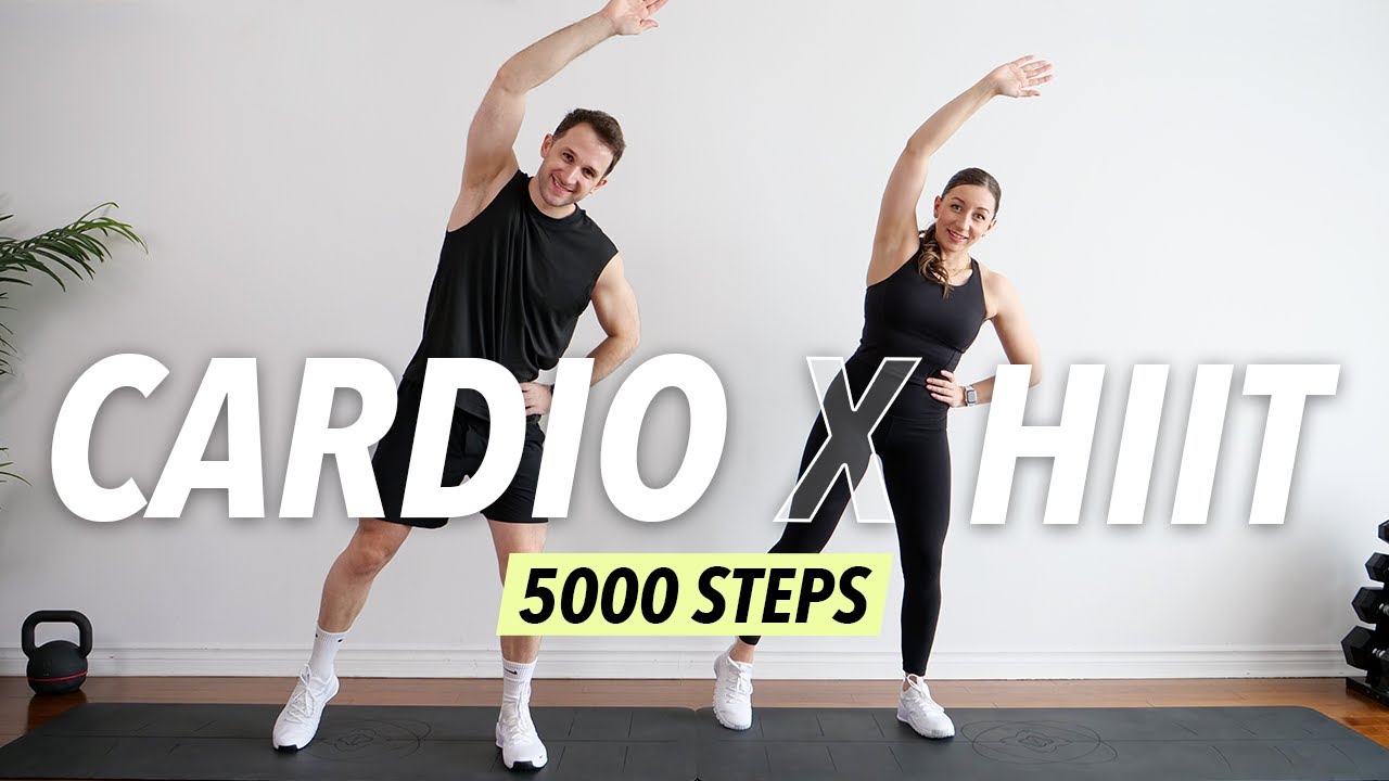 30 Min Cardio HIIT Workout at home - 5000 steps for Fat Burn (No equipment)