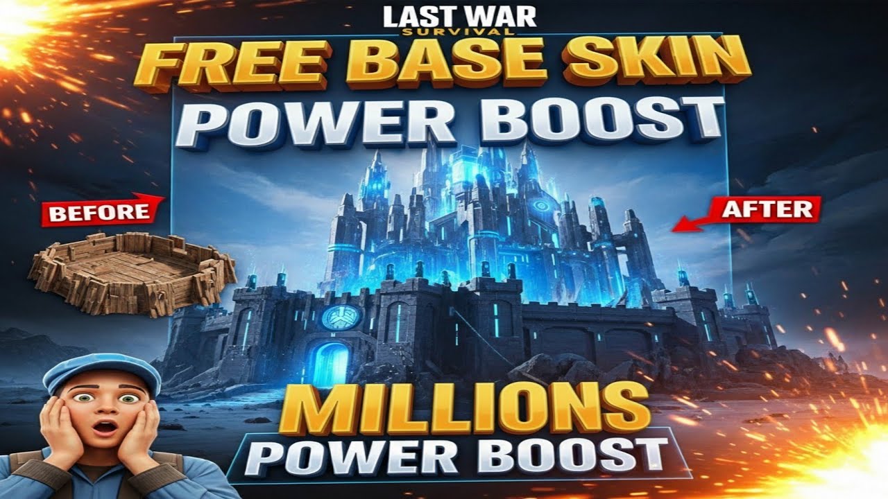 Last War: Survival | Free Base Skin Kaise Le? 🔥 Base Skin Benefits & Full Guide