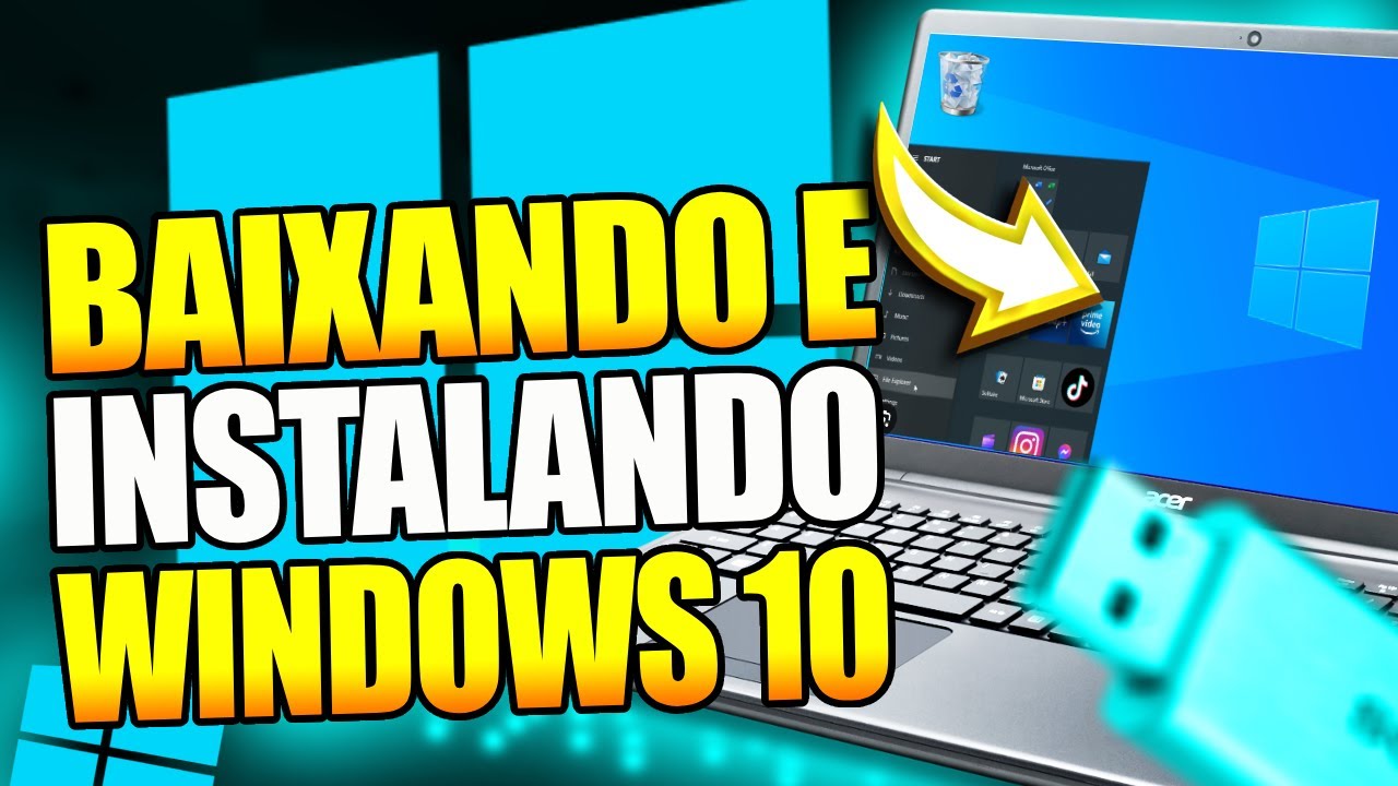 ✅[ATUALIZADO] Como BAIXAR e INSTALAR Windows 10 no PC pelo PENDRIVE 2024