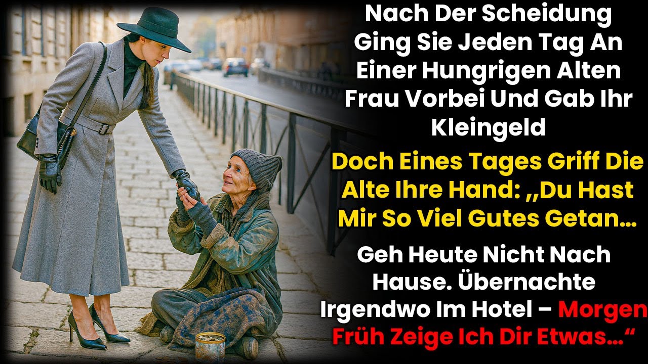 Nach der Scheidung fand sie Arbeit – und ging täglich an einer hungernden alten Frau vorbei…