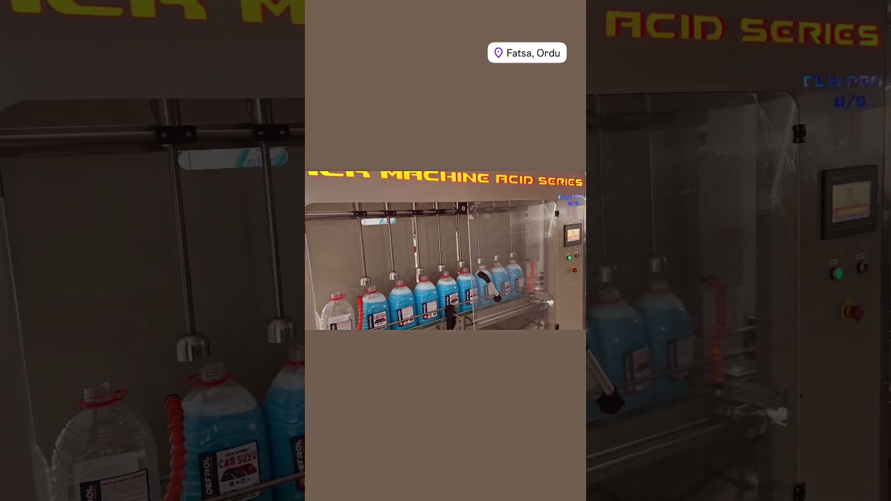 Flowmetreli PVC Asit Dolum Makinası ve Hattı ACK Makina