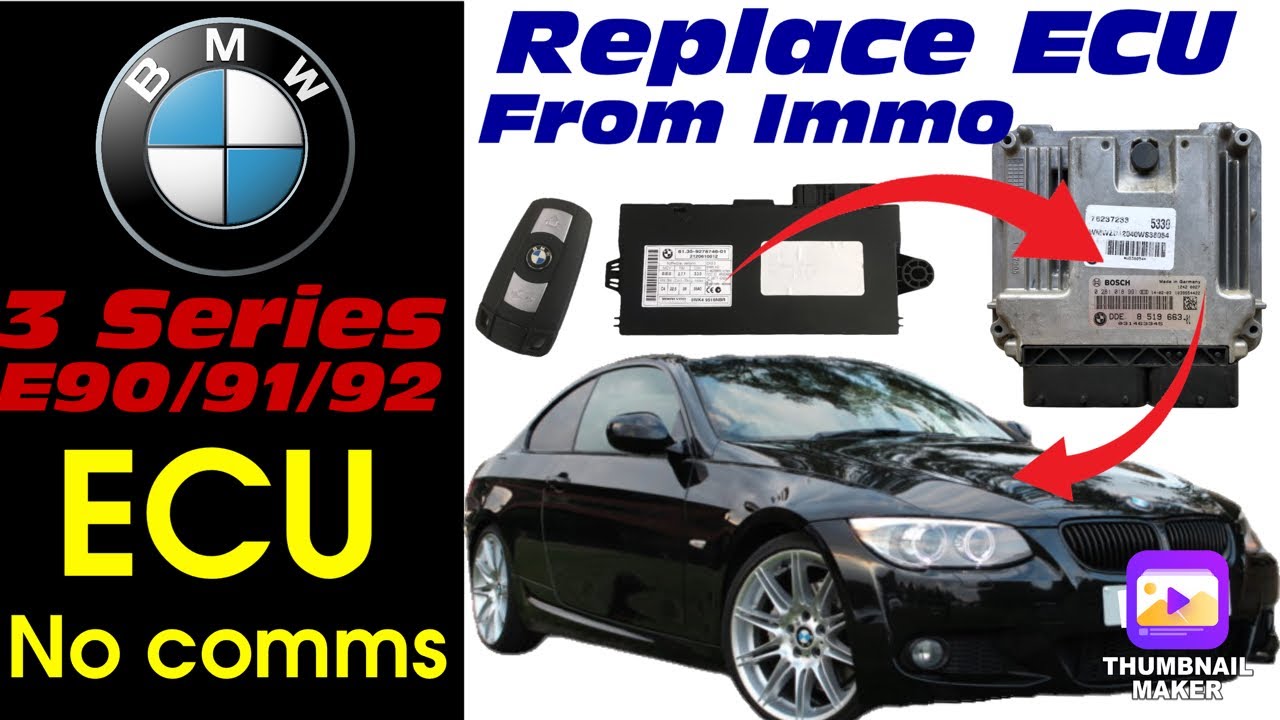 BMW E90 ECU DDE7 (EDC17) no comms how to replace + Final coding & software update with Autel by OBD