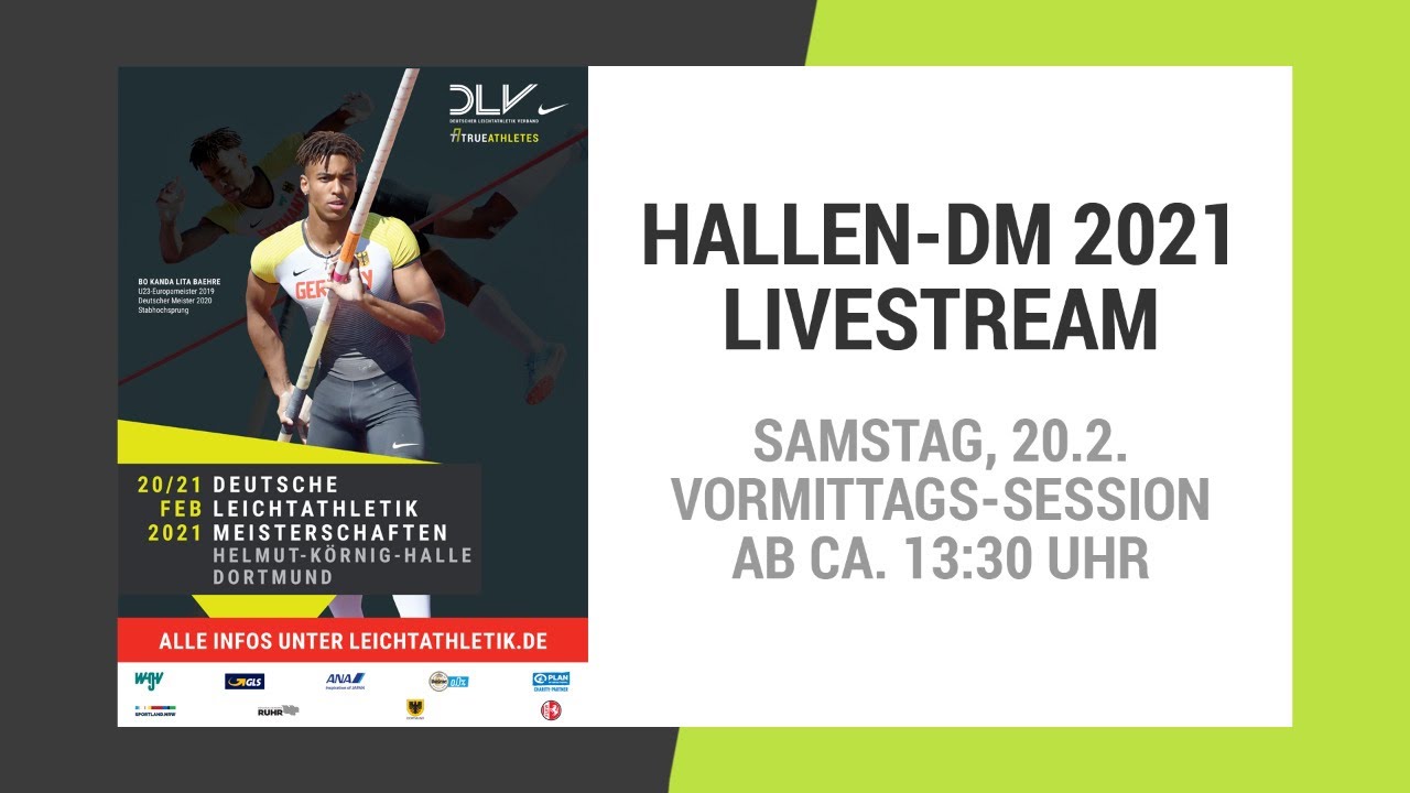 Hallen-DM 2021 Dortmund: Livestream vom Samstag | Vormittags-Session
