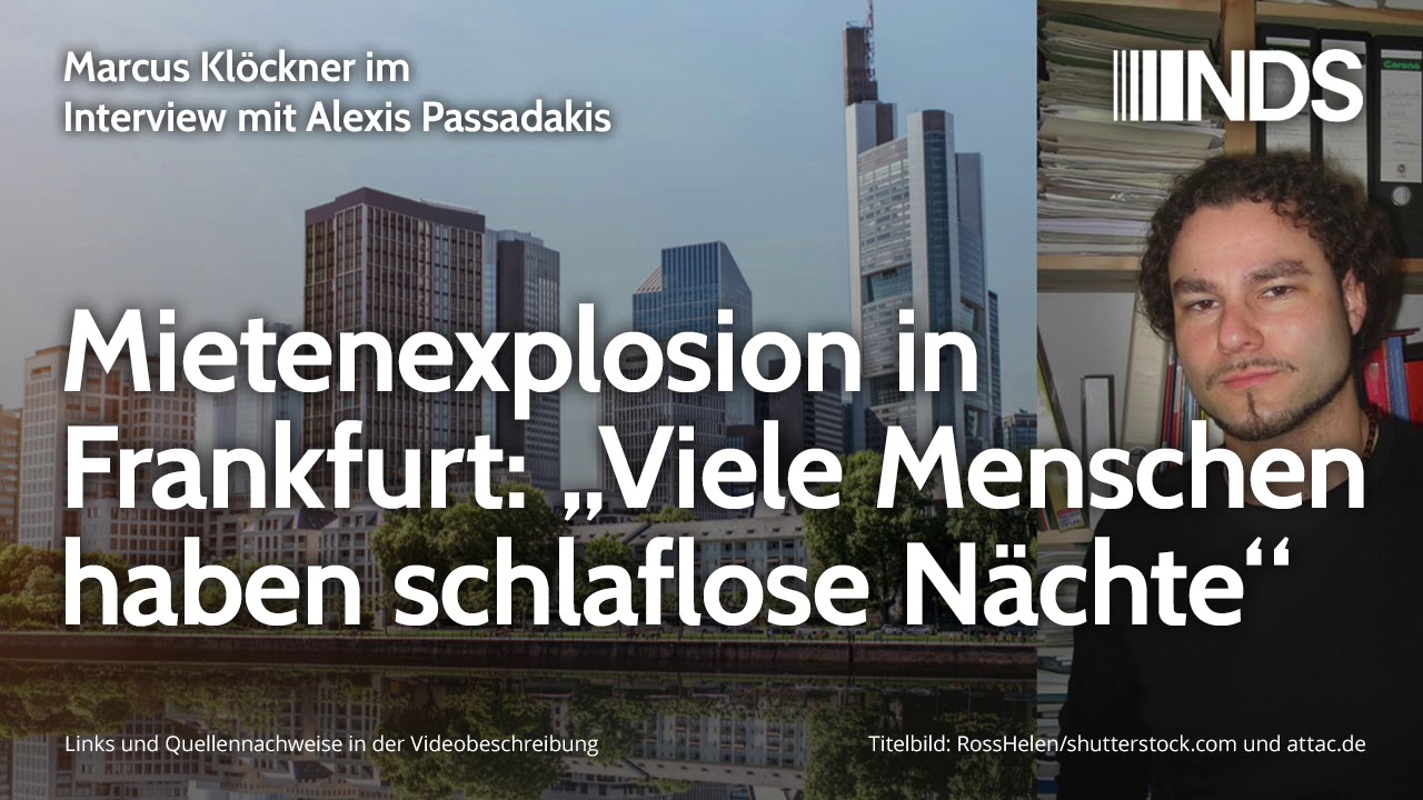 Mietenexplosion in Frankfurt: &bdquo;Viele Menschen haben schlaflose N&auml;chte&ldquo;, Alexis Passadakis