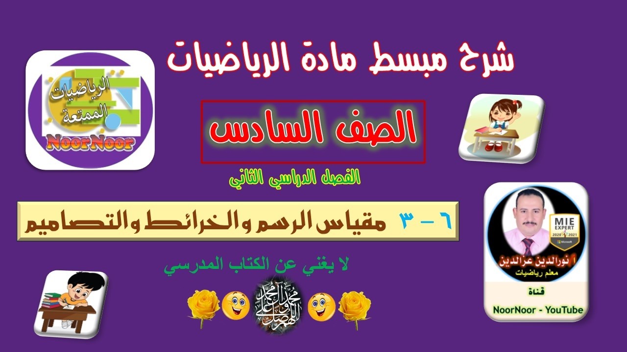 درس(6-3) مقياس الرسم والخرائط والتصاميم - السادس - الفصل الثاني