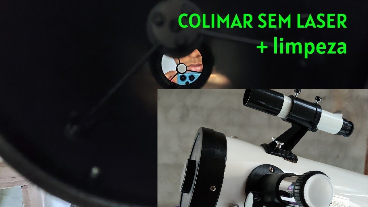 Limpar espelho de telescópio e colimar