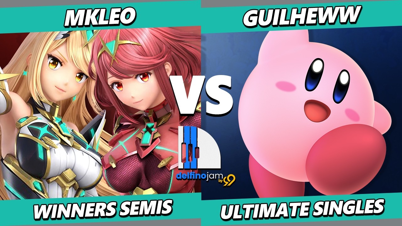 Delfino Jam 99 TOP 8 - MkLeo (Pyra Mythra) Vs. Guilheww (Kirby) Smash Ultimate - SSBU