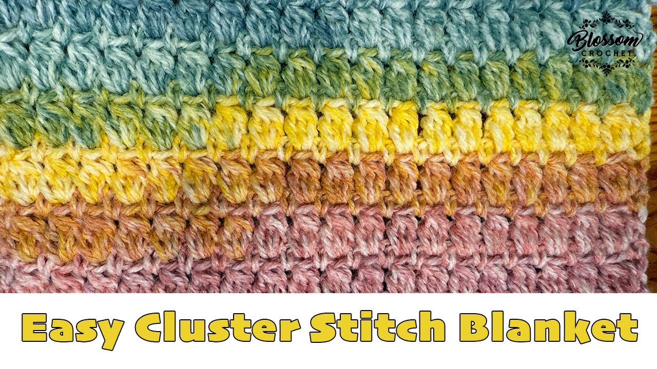 Beginner Cluster Stitch Blanket - perfect and neat! 😍