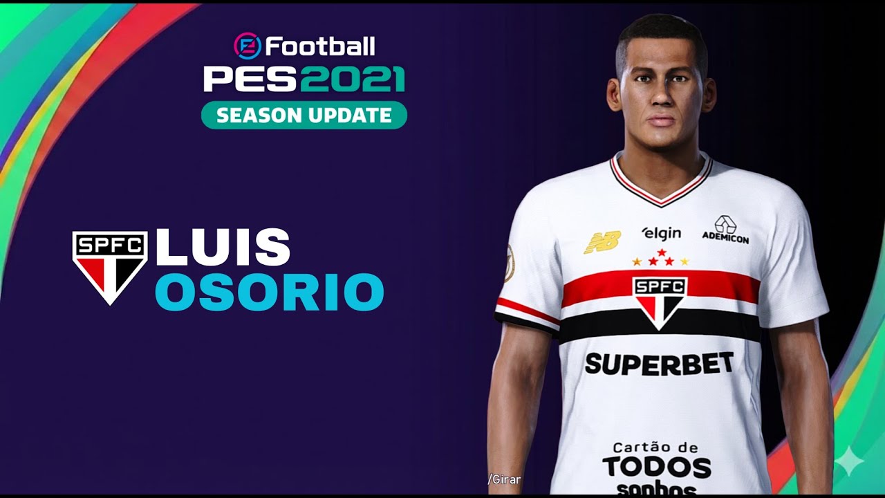 Como criar o zagueiro do São Paulo sub-20, Luis Osorio, no PES 21