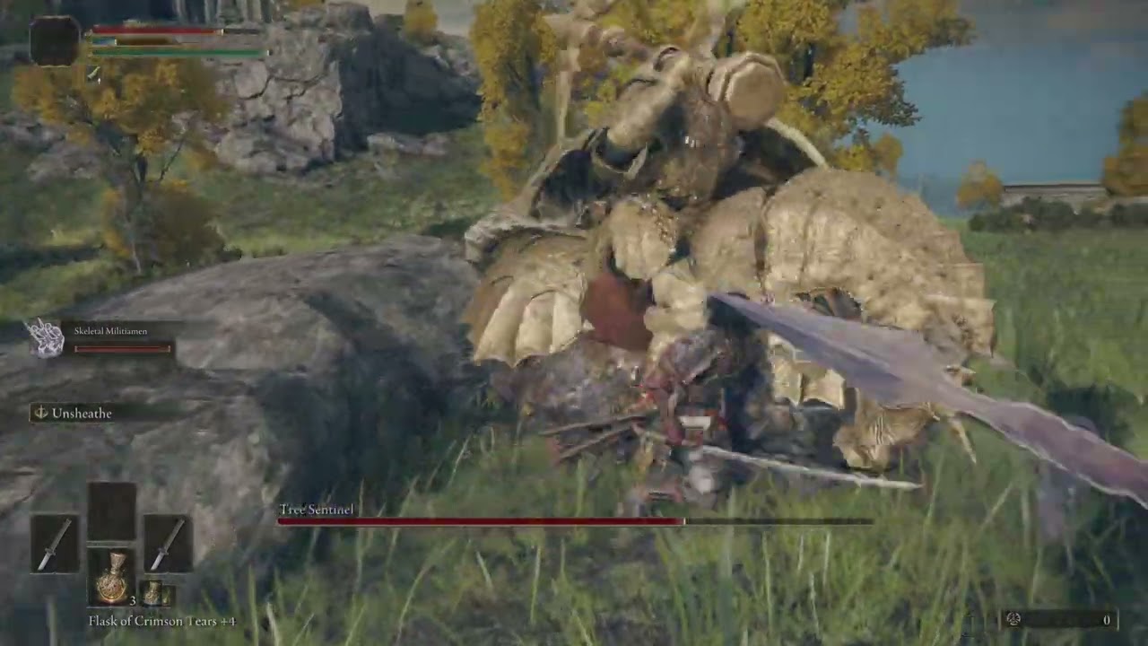 Elden Ring : Tree Sentinel Boss Fight (Skeletal Militiaman Ashes)