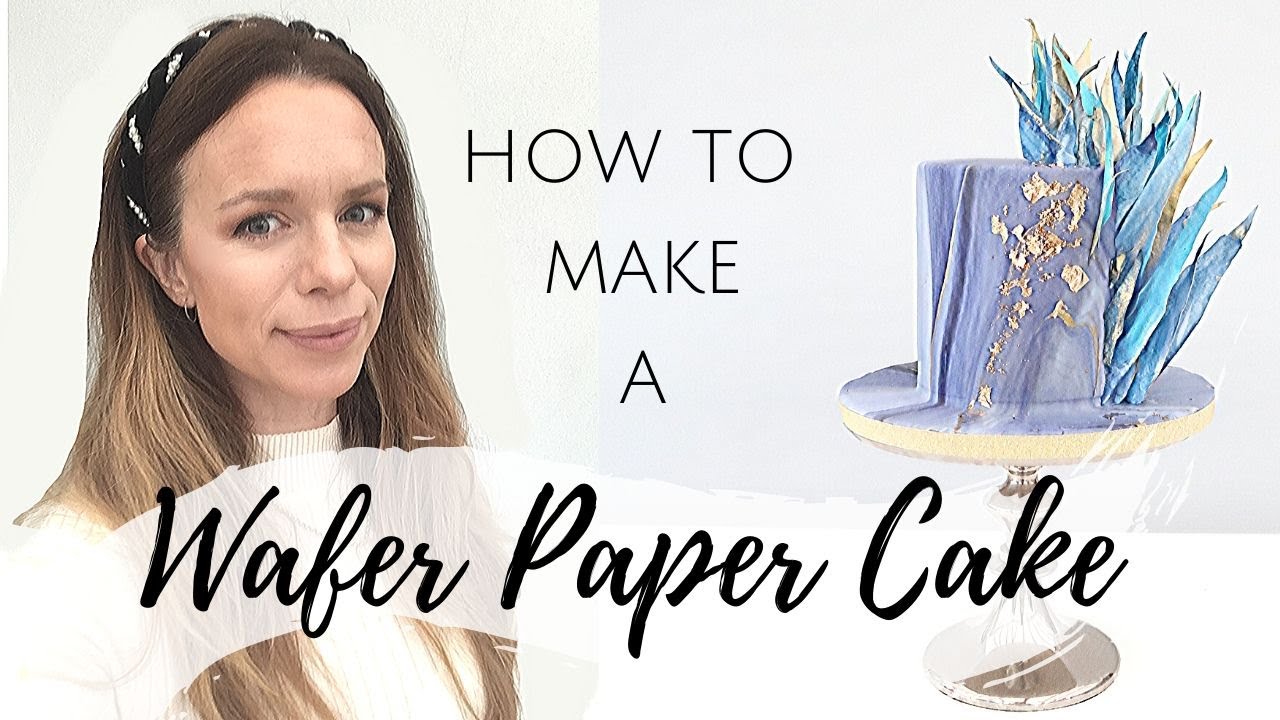 How to Make cake Wafer Paper Decorations | Marbling Effect