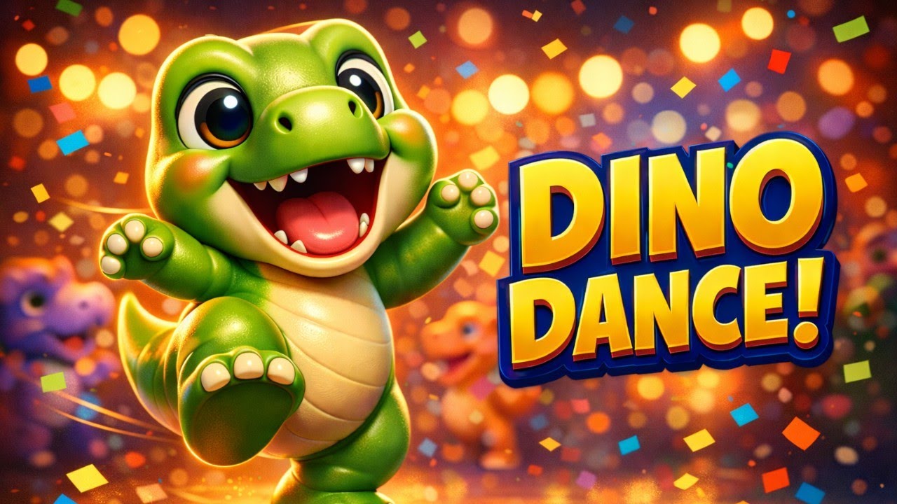 DINO DANCE! 🦖💃 | Fun Dance Song for Kids | Baby T-Rex Dancing