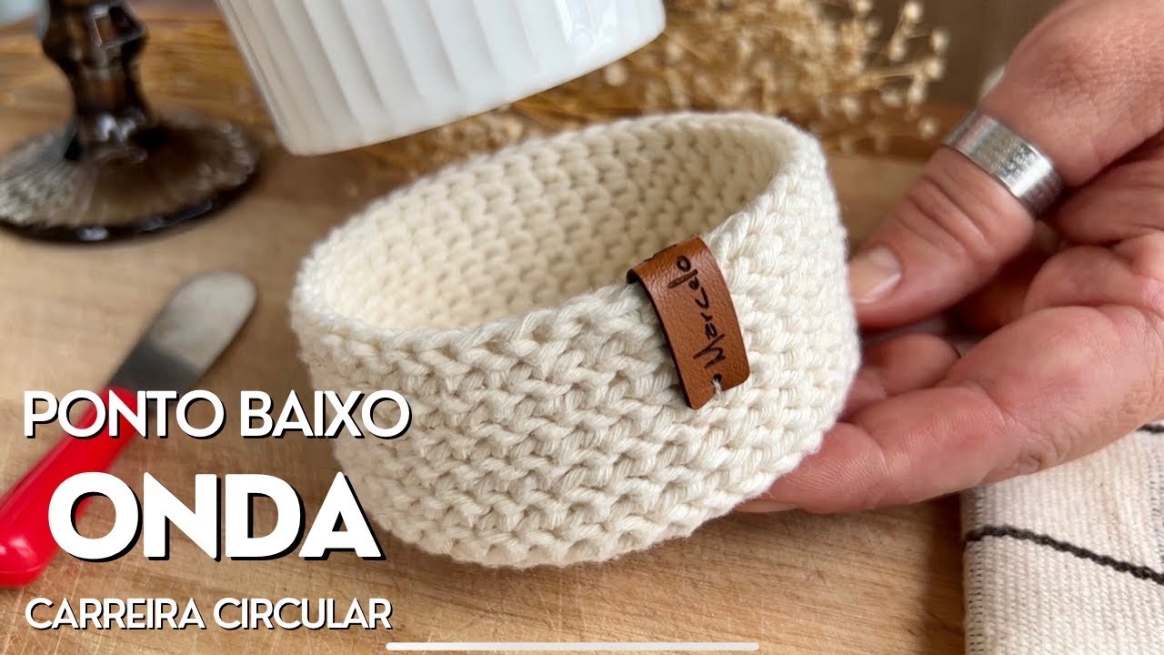 PONTO DE CROCHÊ - PONTO BAIXO ONDA | Carreira Circular, lindo, fácil e gostoso de fazer