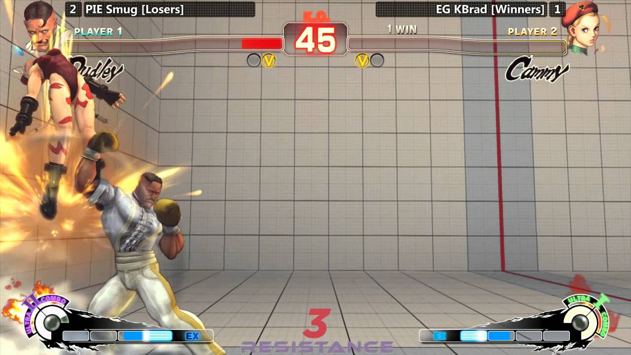 USF4 @ Resistance 3 - PIE Smug (Dudley) против EG KBrad (Cammy) - Гранд-финал