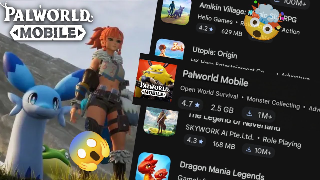 Finally I found palworld mobile game in Play Store