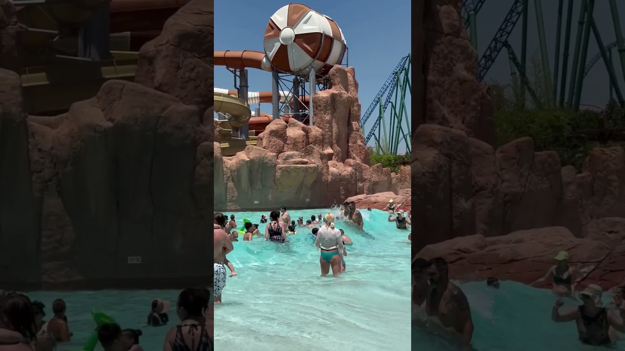 ☀️Water Park Fun Wave Pool -Good Sunny Day🏝️ #waterslide #waterworld