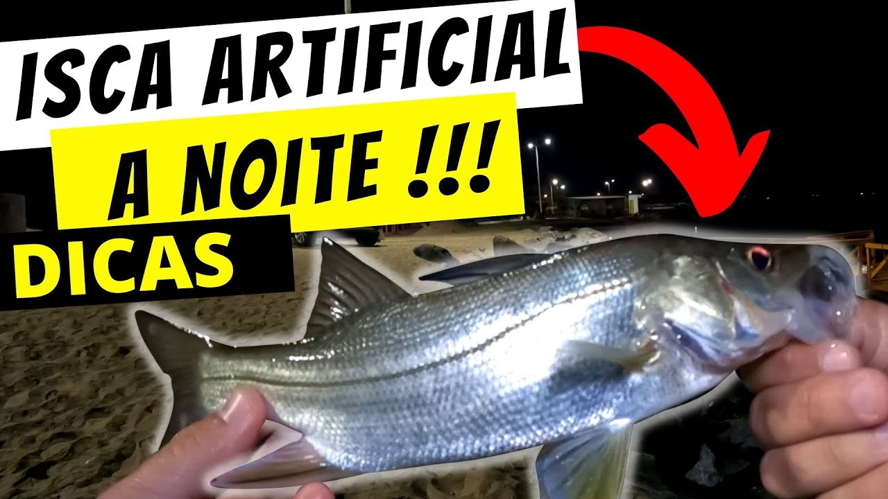 COMO PESCAR COM ISCA ARTIFICIAL A NOITE - Pescaria noturna de ROBALOS 4K