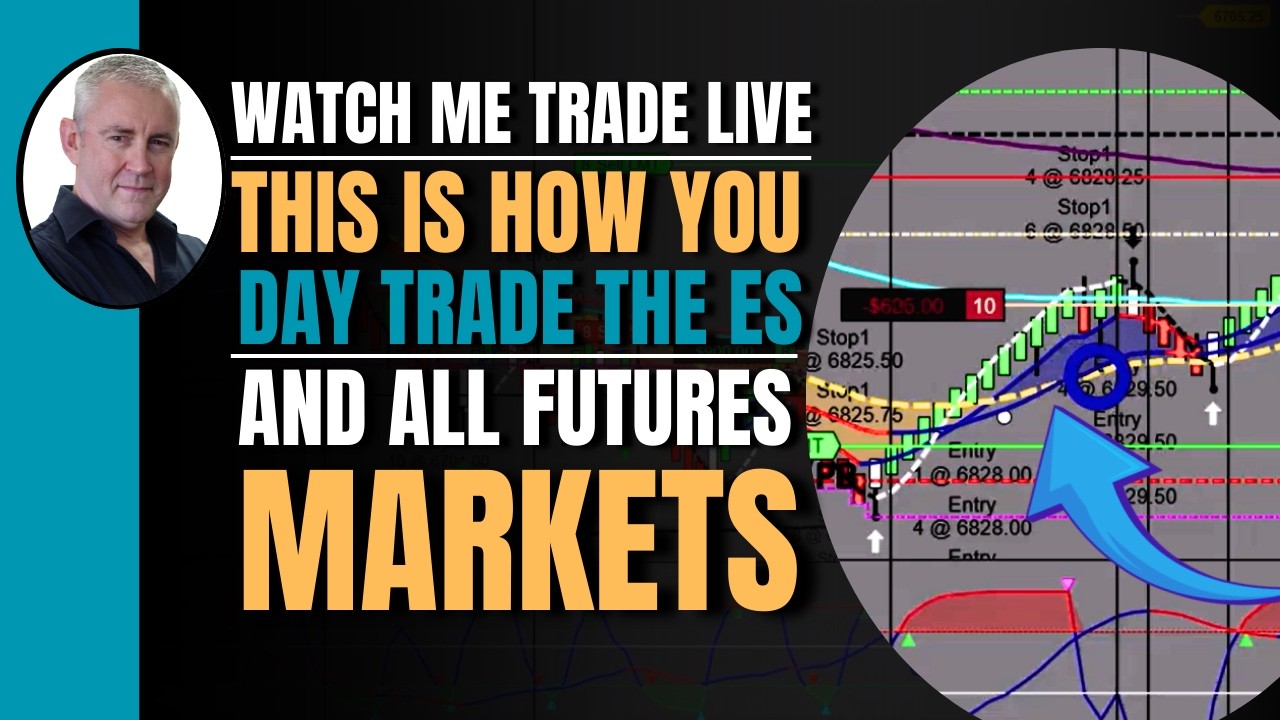 Watch me trade live! This is how you Day Trade the ES and all Futures markets. #futurestrading