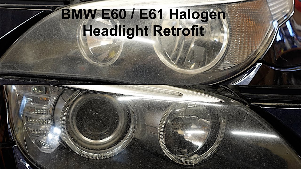 BMW E60 / E61 PRE LCI Halogen Headlight To LCI Halogen Headlight Retrofit