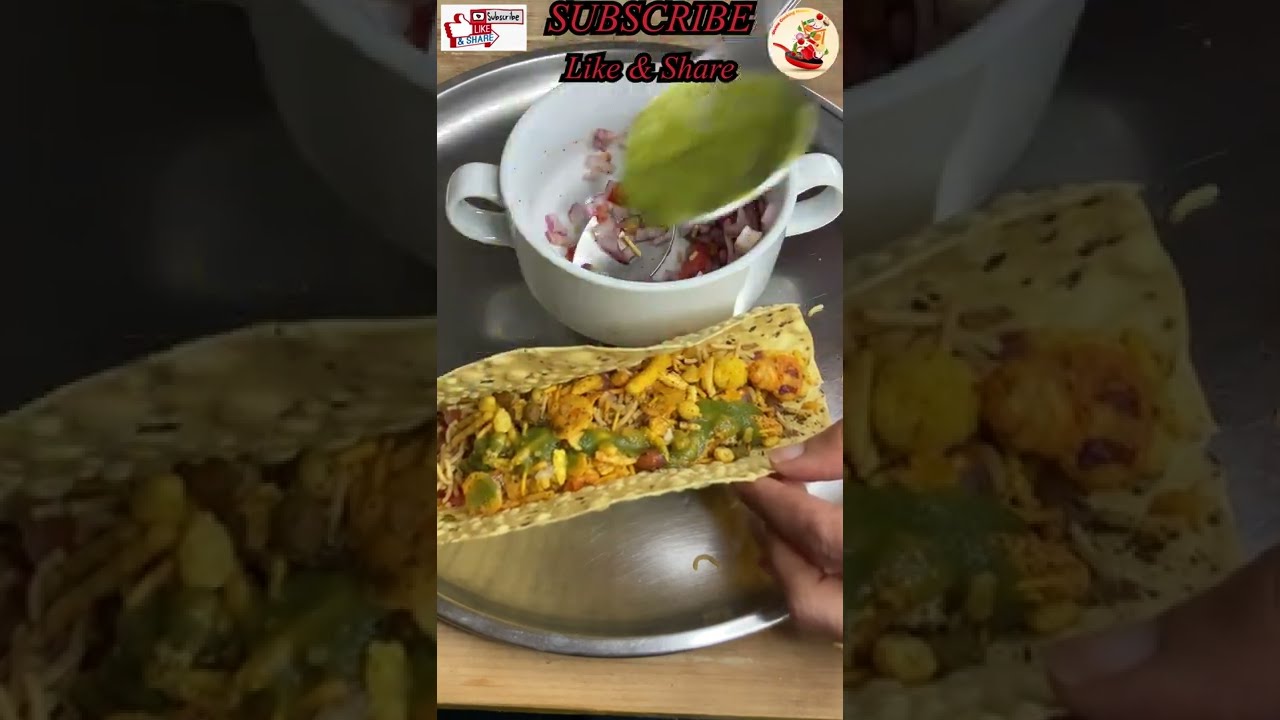 Papad Chaat Recipe - Taste Papad Snacks Street Food Recipe #shorts