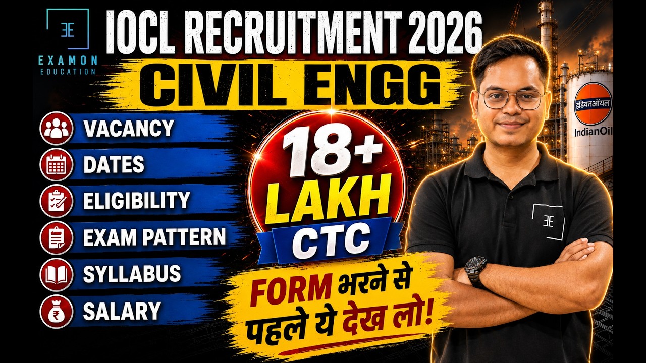 IOCL Recruitment 2026 Civil Engineering 🔴 62 Vacancy | Eligibility, Exam Pattern & Salary