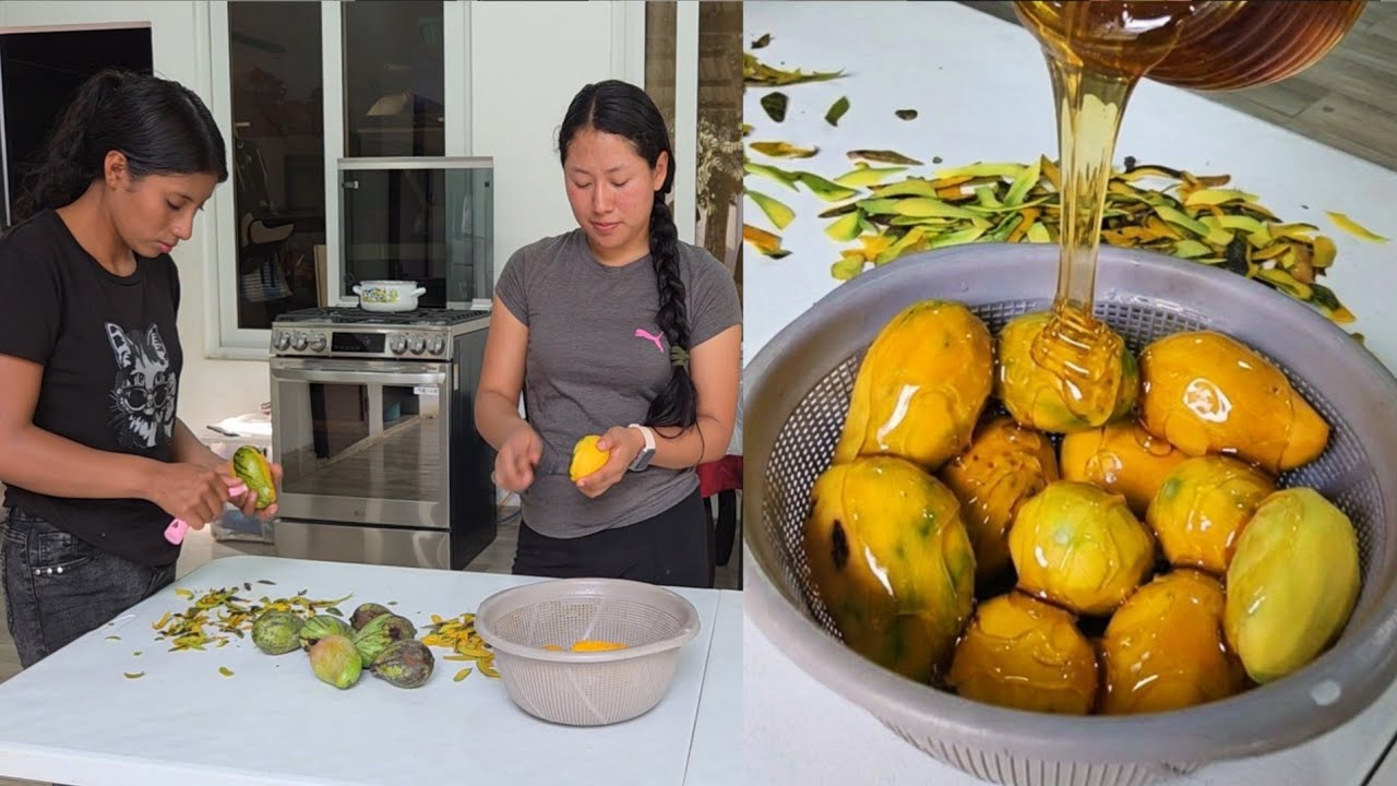 Faby nos prepara, una rica conserva de mangos en Miel 🍯 
